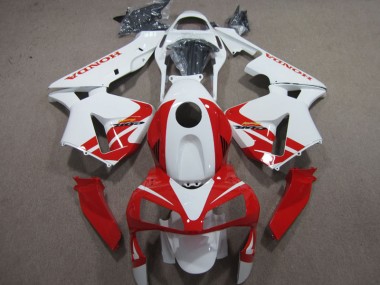Branco Vermelho Carenagem Moto Honda CBR 600RR 2003-2004
