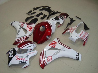 Branco Vermelho HARC Pro PIAA 634 Kit Carenagem Moto Honda CBR 1000RR 2008-2011