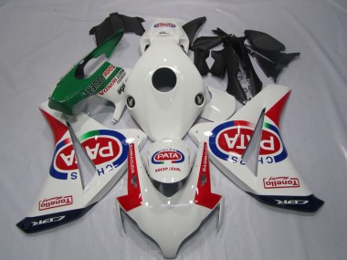 Branco Vermelho PATA Injeção Kit Carenagem Honda CBR 1000RR 2008-2011