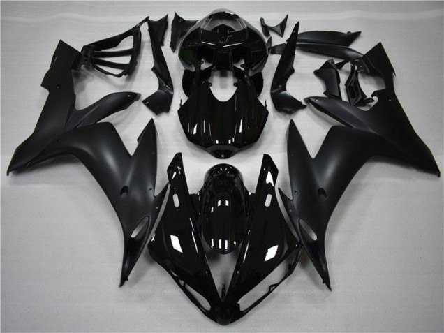 Brilhante Preto Fosco Carenagem Moto Yamaha R1 2007-2008 Brilhante Preto Fosco Carenagem Moto Yamaha R1 2007-2008