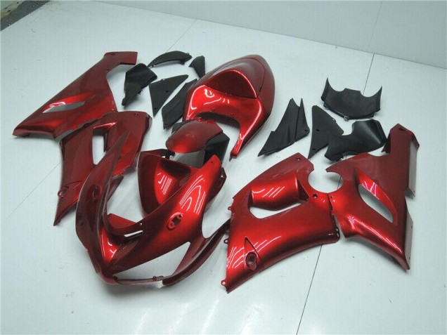 Doce Vermelho Carenagem Moto Kawasaki ZX6R 2005-2006 Doce Vermelho Carenagem Moto Kawasaki ZX6R 2005-2006