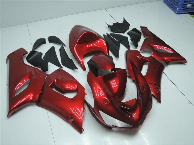 Doce Vermelho Carenagem Moto Kawasaki ZX6R 2005-2006 Doce Vermelho Carenagem Moto Kawasaki ZX6R 2005-2006