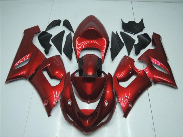 Doce Vermelho Carenagem Moto Kawasaki ZX6R 2005-2006 Doce Vermelho Carenagem Moto Kawasaki ZX6R 2005-2006
