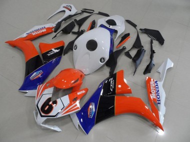 Laranja Branco TT Legend Carenagem Moto Honda CBR 1000RR 2012-2016