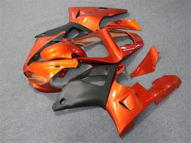 Laranja Preto Carenagem Moto Yamaha R1 2002-2003 Laranja Preto Carenagem Moto Yamaha R1 2002-2003