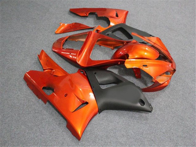 Laranja Preto Carenagem Moto Yamaha R1 2002-2003 Laranja Preto Carenagem Moto Yamaha R1 2002-2003