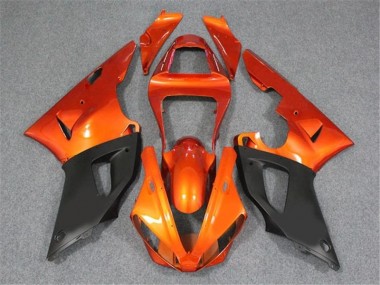 Laranja Preto Carenagem Moto Yamaha R1 2002-2003