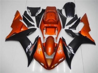 Laranja Preto Carenagem Moto Yamaha R1 2002-2003