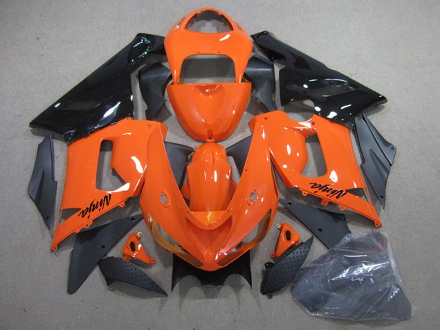 Laranja Preto Ninja Abs Kit Completos Carenagem Moto Kawasaki ZX6R 2005-2006 Laranja Preto Ninja Abs Kit Completos Carenagem Moto Kawasaki ZX6R 2005-2006