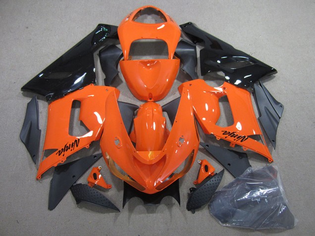 Laranja Preto Ninja Carenagem Moto & Plástico Moto Kawasaki ZX6R 2005-2006 Laranja Preto Ninja Carenagem Moto & Plástico Moto Kawasaki ZX6R 2005-2006