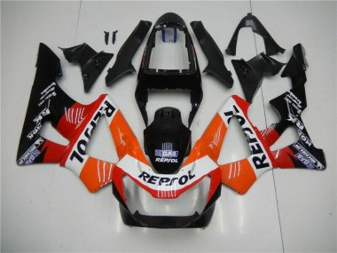 Laranja Vermelho Preto Repsol Carenagem Moto Honda CBR 900RR 929RR 2000-2001