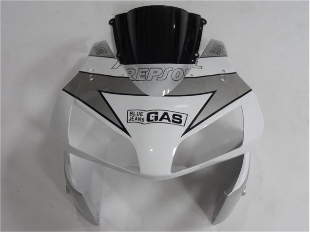 Prata Branco Preto Repsol Carenagem Moto Honda CBR 600RR 2003-2004 Prata Branco Preto Repsol Carenagem Moto Honda CBR 600RR 2003-2004