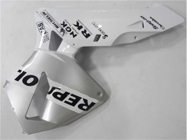 Prata Branco Preto Repsol Carenagem Moto Honda CBR 600RR 2003-2004 Prata Branco Preto Repsol Carenagem Moto Honda CBR 600RR 2003-2004