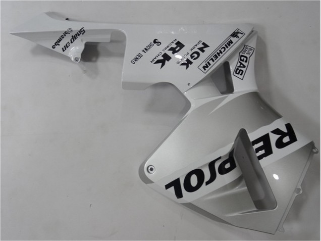 Prata Branco Preto Repsol Carenagem Moto Honda CBR 600RR 2003-2004 Prata Branco Preto Repsol Carenagem Moto Honda CBR 600RR 2003-2004