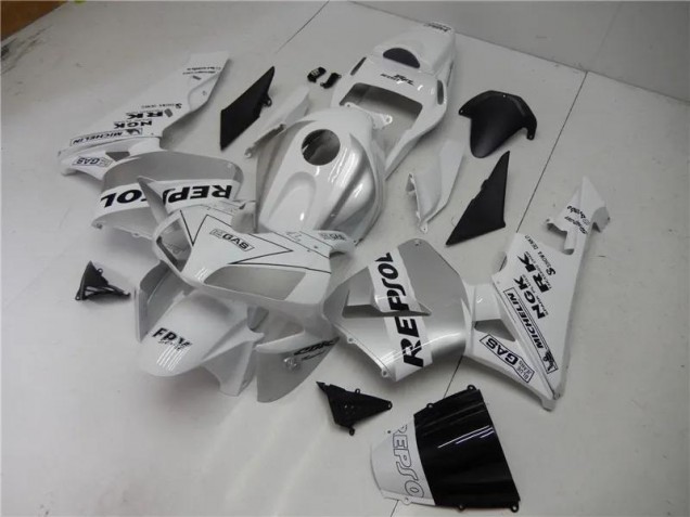 Prata Branco Preto Repsol Carenagem Moto Honda CBR 600RR 2005-2006 Prata Branco Preto Repsol Carenagem Moto Honda CBR 600RR 2005-2006