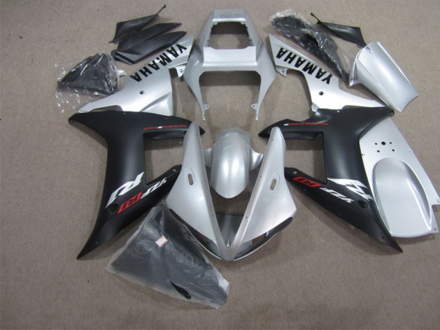 Prata Preto Carenagem Moto Yamaha R1 2004-2006 Prata Preto Carenagem Moto Yamaha R1 2004-2006