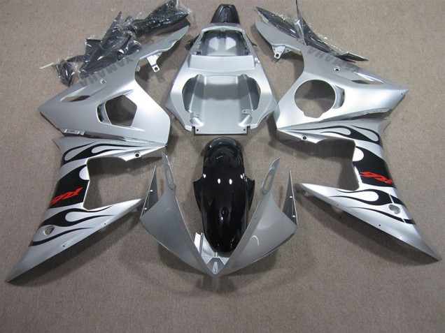 Prata Preto Vermelho Decalque Carenagem Moto Yamaha R6 2003-2005 Prata Preto Vermelho Decalque Carenagem Moto Yamaha R6 2003-2005