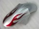 Prata Vermelho Chamas Carenagem Moto Kawasaki ZX6R 2005-2006 Prata Vermelho Chamas Carenagem Moto Kawasaki ZX6R 2005-2006