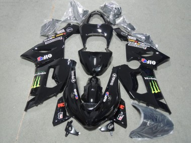 Preto 3M Touch4 Monster Carroçaria Moto Kawasaki ZX6R 2005-2006