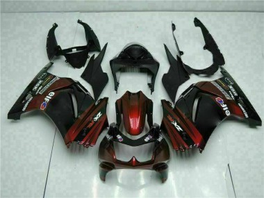 Preto Abs Kits Carenagem Moto Kawasaki EX250 2008-2012