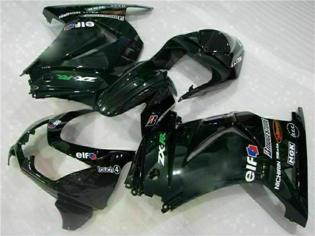 Preto Abs Motocicleta Plástico Kawasaki EX250 2008-2012 Preto Abs Motocicleta Plástico Kawasaki EX250 2008-2012