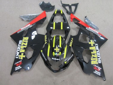 Preto Amarelo Rizla Abs Moto Plásticos Suzuki GSXR 600 K4 2004-2005