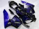 Preto & Azul Chama Carenagem Moto Honda CBR 600RR 2003-2004 Preto & Azul Chama Carenagem Moto Honda CBR 600RR 2003-2004