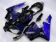Preto & Azul Chama Carenagem Moto Honda CBR 600RR 2003-2004 Preto & Azul Chama Carenagem Moto Honda CBR 600RR 2003-2004