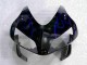 Preto & Azul Chama Carenagem Moto Honda CBR 600RR 2003-2004 Preto & Azul Chama Carenagem Moto Honda CBR 600RR 2003-2004