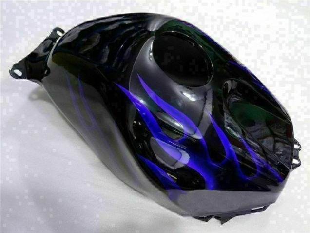 Preto & Azul Chama Carenagem Moto Honda CBR 600RR 2003-2004 Preto & Azul Chama Carenagem Moto Honda CBR 600RR 2003-2004