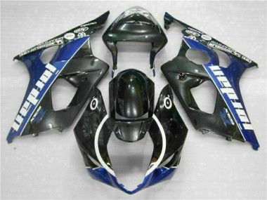 Preto Azul Kit Carenagem Moto Suzuki GSXR 1000 K3 2003-2004