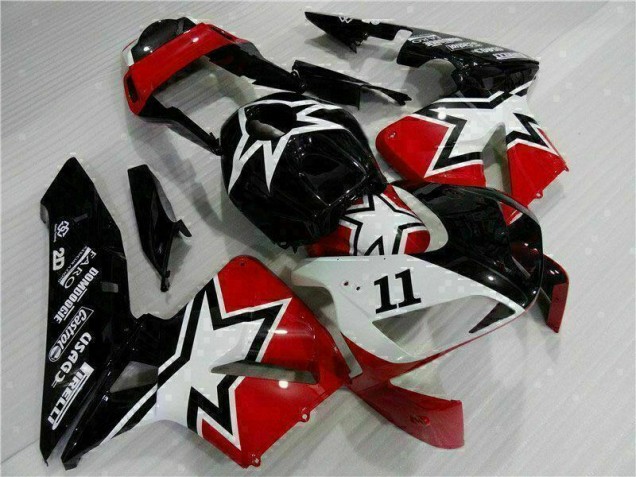 Preto Branco 11 Carenagem Moto Honda CBR 600RR 2003-2004 Preto Branco 11 Carenagem Moto Honda CBR 600RR 2003-2004