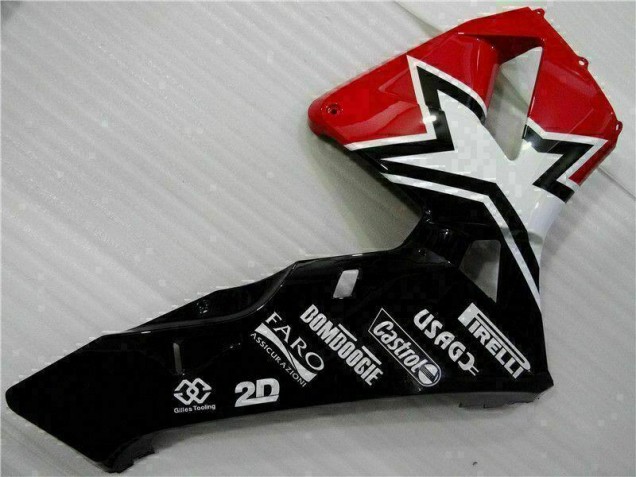 Preto Branco 11 Carenagem Moto Honda CBR 600RR 2003-2004 Preto Branco 11 Carenagem Moto Honda CBR 600RR 2003-2004