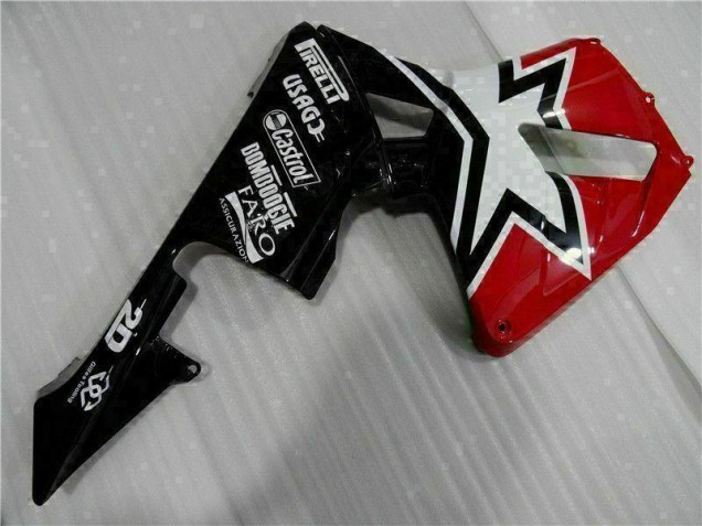 Preto Branco 11 Carenagem Moto Honda CBR 600RR 2003-2004 Preto Branco 11 Carenagem Moto Honda CBR 600RR 2003-2004