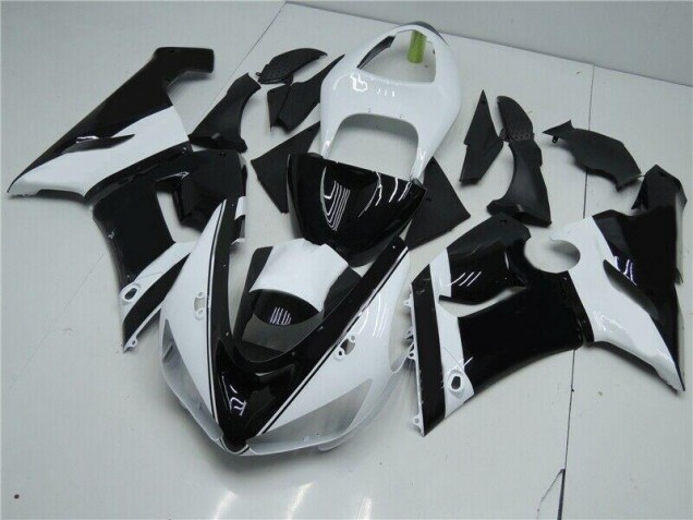 Preto Branco Carenagem & Plástico Moto Kawasaki ZX6R 2005-2006 Preto Branco Carenagem & Plástico Moto Kawasaki ZX6R 2005-2006