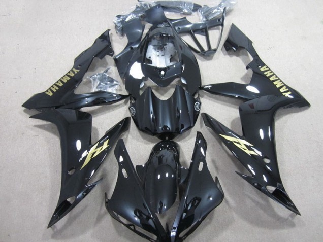 Preto Branco Ouro Decalque Carenagem Moto Yamaha R1 2004-2006