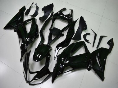 Preto Brilhante Carenagem Moto Kawasaki ZX6R 2013-2018