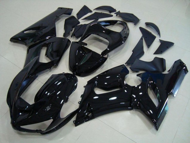Preto Brilhante Kits Carenagem Moto Kawasaki ZX6R 2005-2006 Preto Brilhante Kits Carenagem Moto Kawasaki ZX6R 2005-2006
