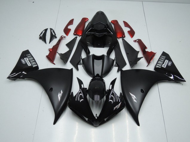 Preto Fosco Moto Plásticos Yamaha R1 2012-2014 Preto Fosco Moto Plásticos Yamaha R1 2012-2014