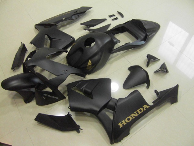 Preto Fosco Ouro Carenagem Moto Honda CBR 600RR 2003-2004 Preto Fosco Ouro Carenagem Moto Honda CBR 600RR 2003-2004
