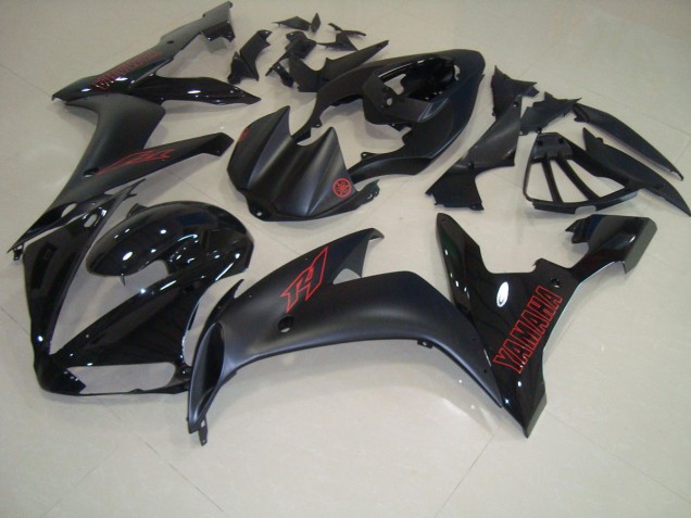 Preto Fosco Vermelho Carenagem Moto Yamaha R1 2004-2006 Preto Fosco Vermelho Carenagem Moto Yamaha R1 2004-2006