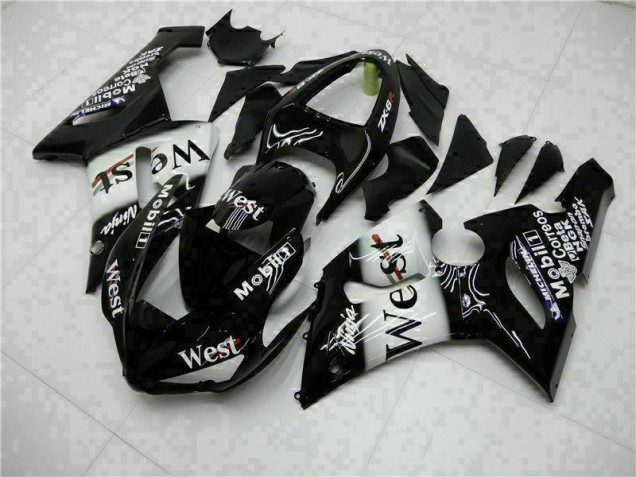 Preto Kit Completo Carenagem Moto Kawasaki ZX6R 2005-2006 Preto Kit Completo Carenagem Moto Kawasaki ZX6R 2005-2006