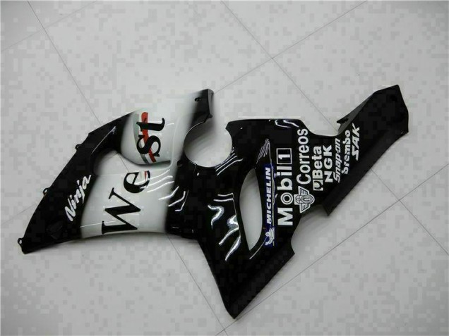Preto Kit Completo Carenagem Moto Kawasaki ZX6R 2005-2006 Preto Kit Completo Carenagem Moto Kawasaki ZX6R 2005-2006