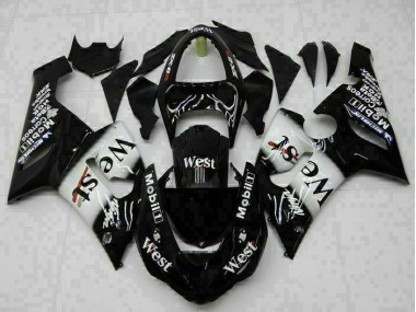 Preto Kit Completo Carenagem Moto Kawasaki ZX6R 2005-2006