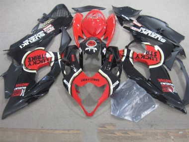 Preto Lucky Strike Vermelho Motul Carenagem Moto Suzuki GSXR 1000 K5 2005-2006