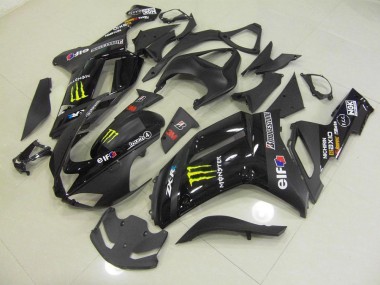 Preto Monster Carenagem Moto Kawasaki ZX6R 2007-2008