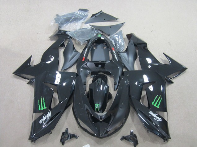Preto Ninja Verde Monster Carenagem Moto Kawasaki ZX6R 2007-2008 Preto Ninja Verde Monster Carenagem Moto Kawasaki ZX6R 2007-2008
