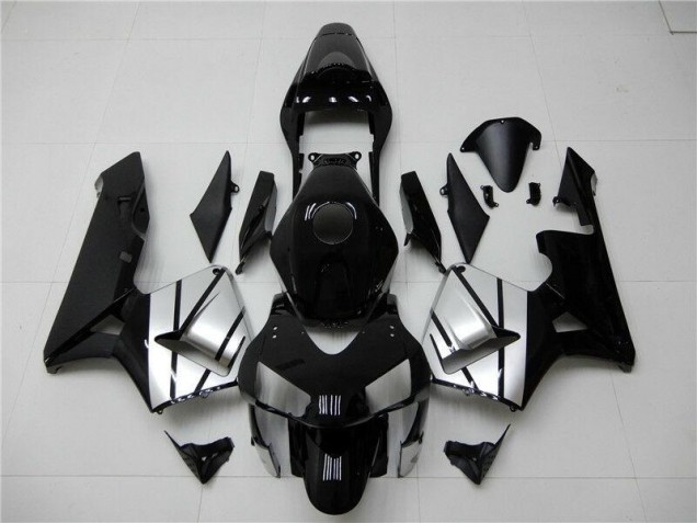 Preto Prata Carenagem Moto Honda CBR 600RR 2003-2004 Preto Prata Carenagem Moto Honda CBR 600RR 2003-2004