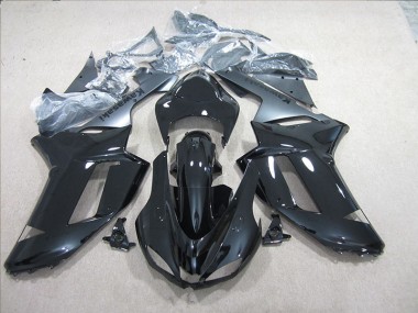 Preto Prata Carenagem Moto Kawasaki ZX6R 2007-2008