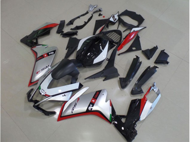 Preto Prata Vermelho Kits Carenagem Moto Aprilia RS4 50 125 2011-2018 Preto Prata Vermelho Kits Carenagem Moto Aprilia RS4 50 125 2011-2018